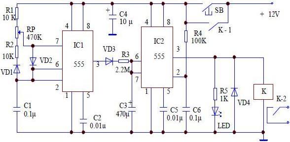 12v延时关闭电路图大全（可控硅/晶闸管/触摸延时开关电路详