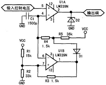 基于LM339的脉宽调制电路原理图 基于LM339的脉宽调制电路原理图