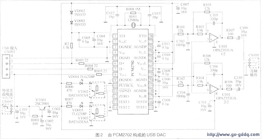 PCM2702USBӿڵDAC·ԭͼ