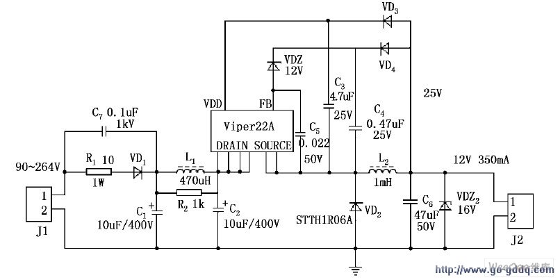 Ϊ12V350mA ķǸ͵·