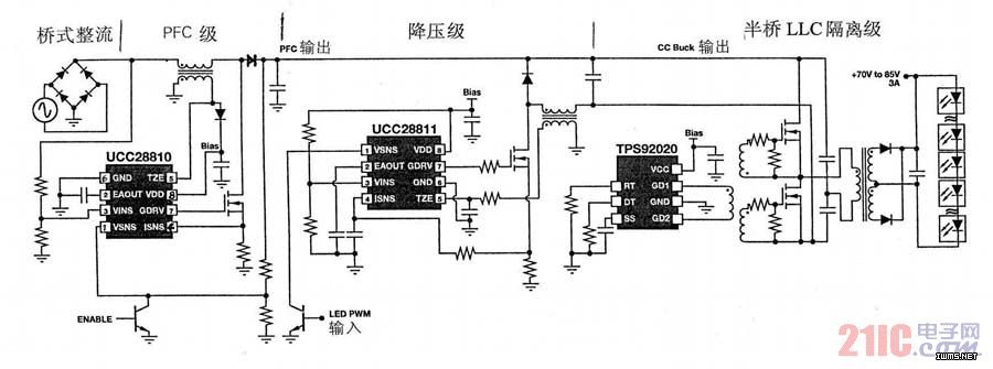 ͼ3 UCC28810240W LED·Դϵͳ