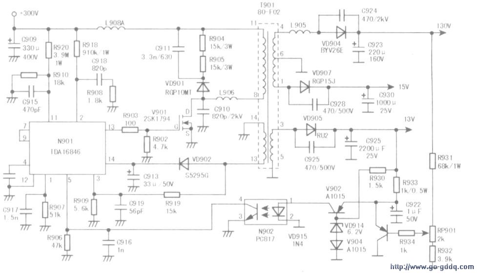 TDA16846ڿKϵвʵ(оƬTDA9383о)еӦõ·