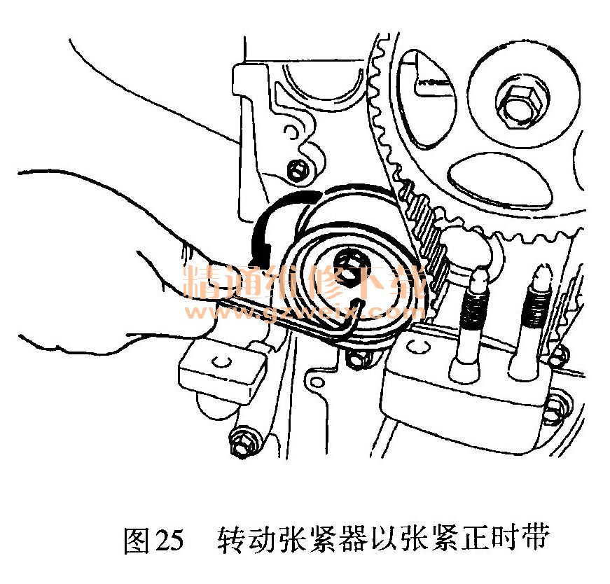 现代途胜(tucson)2. 0l发动机正时校对方法