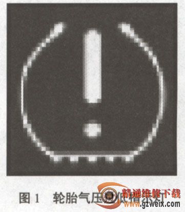 kpa,轮胎气压过低指示灯(如图1)亮起,应立即停车检查并调整轮胎压力