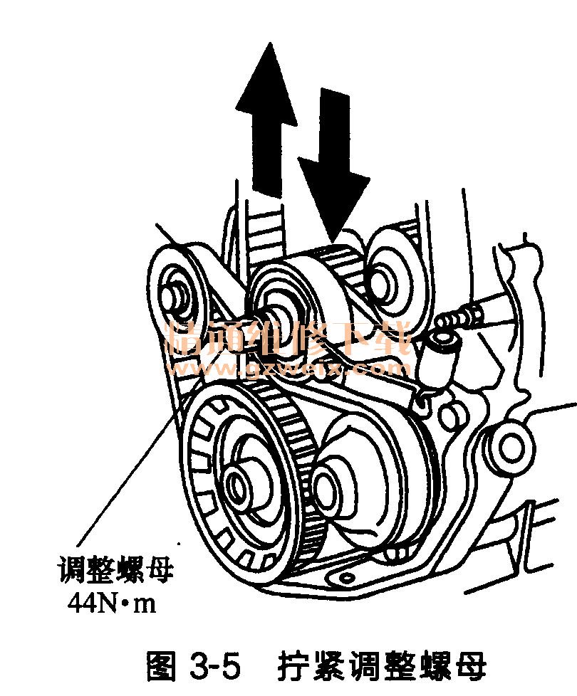 03款本田雅阁2. 3发动机正时传动带的拆卸方法