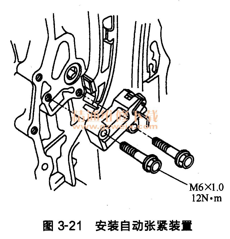 2006款本田雅阁发动机正时链条的拆卸与安装