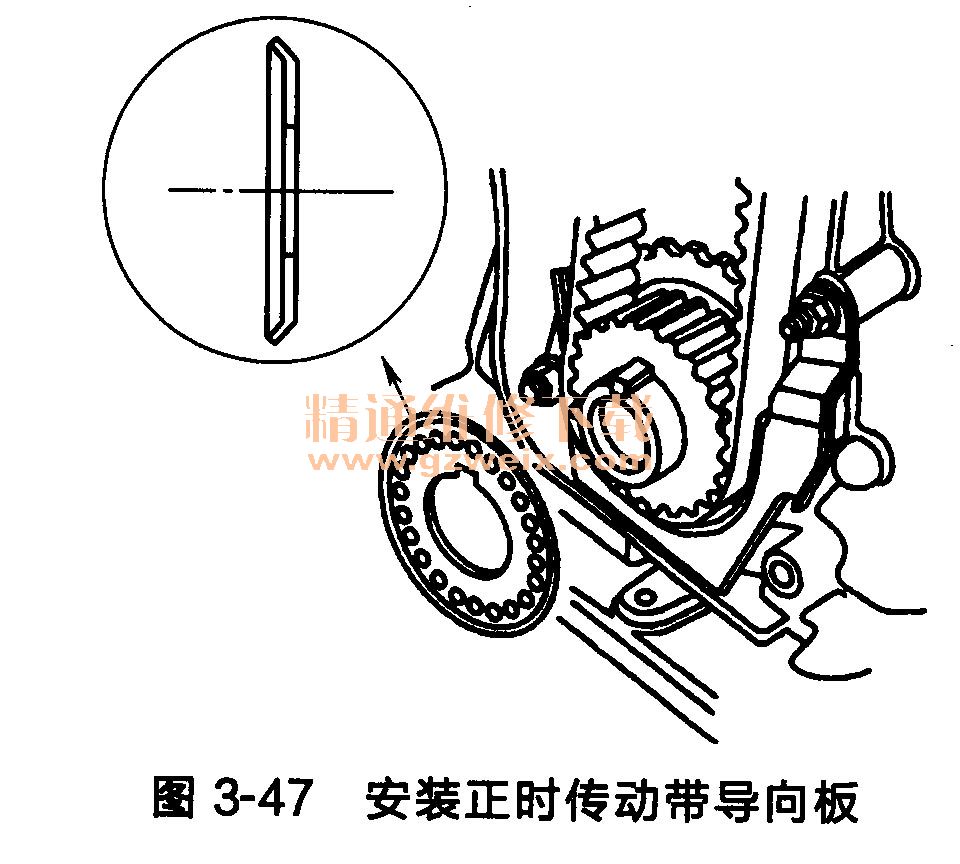 2008款本田雅阁发动机正时传动带的安装