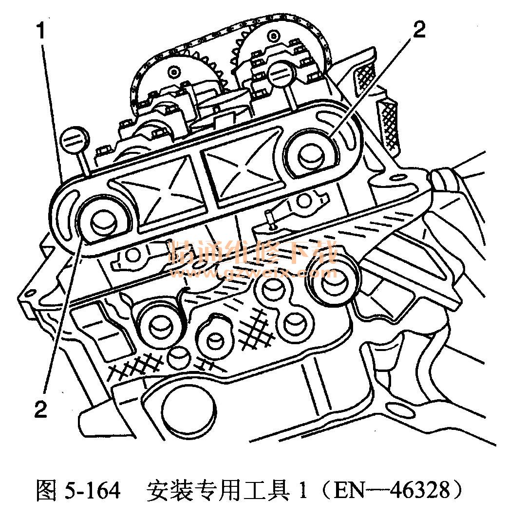 凯迪拉克XLR(LH2 4.6 L型发动机)正时校对方法