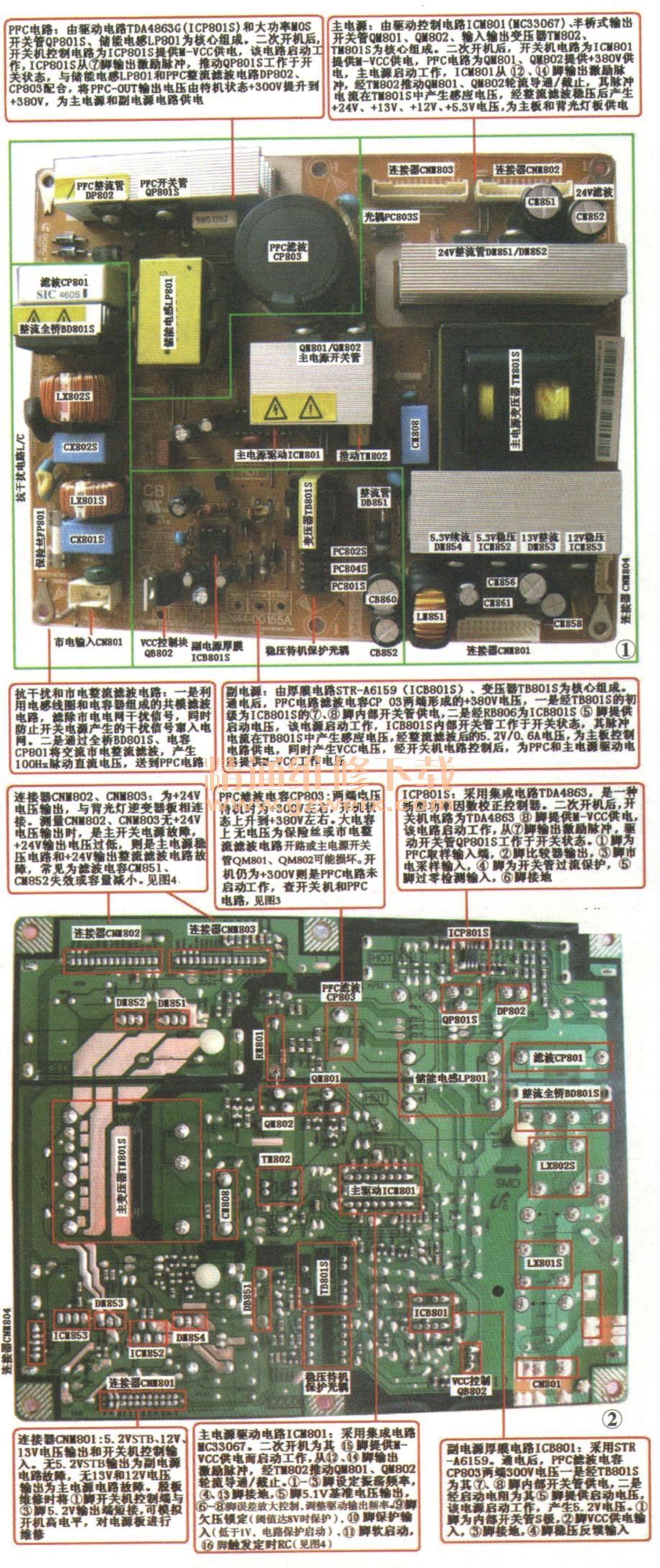 三星LA32S81B液晶彩电三无故障维修