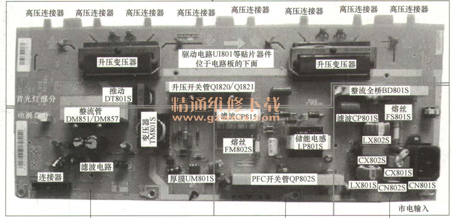 飞利浦47PFL7422液晶彩电电源板维修详解