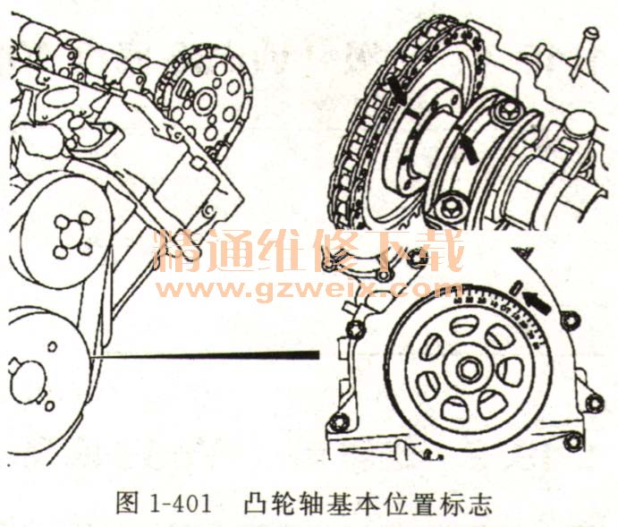 奔驰271发动机正时图解,奔驰271正时安装图 奔驰166. 961/991发动机正时维修
