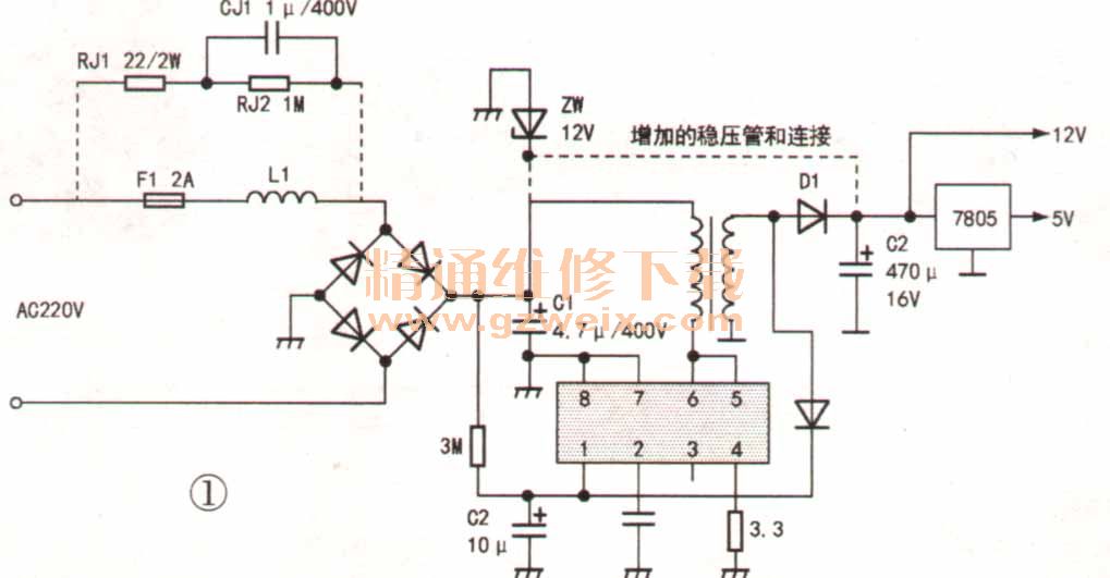 苏泊尔cfxb50fc19-75电饭锅电源电路的改动修理