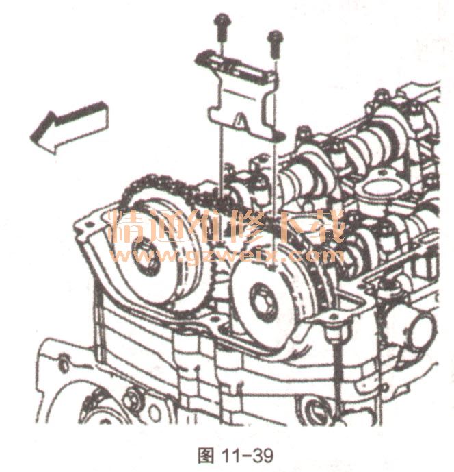 2011-2012年凯迪拉克sls(赛威)2.0t(2.0t lnf)正时校对方法