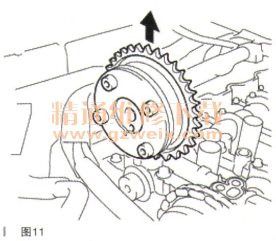丰田5a发动机正时图解,威志5A发动机正时图 丰田rav4 5a-fe 2.5发动机正时校对方法