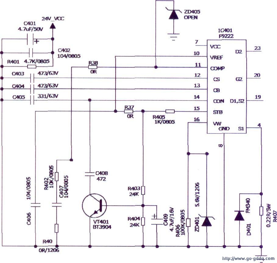 TCL王牌使用PWL4201C电源板的彩电24V无电
