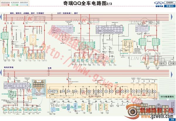 奇瑞qq全车电路图2